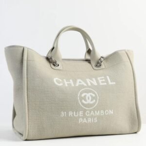 Chanel Deauville Large Gray Tote Bag