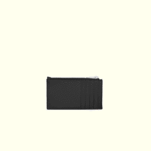 Saint Laurent Cassandre quilted fragments card case in grain de poudre leather