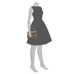 Hermès Etoupe Epsom Mini Kelly 20 ll Palladium Hardware.