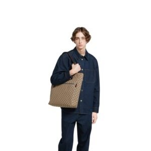 Gucci canvas large tote bag