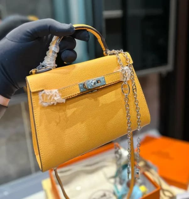 Hermès Amber EPSOM Calfskin Mini Kelly 20cm