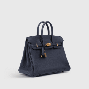 Hermès Birkin 25 Togo Black/Blue Sapphire Gold Hardware