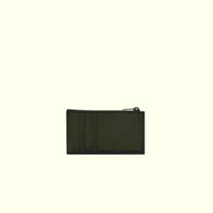 Saint Laurent Cassandre quilted fragments card case in grain de poudre leather