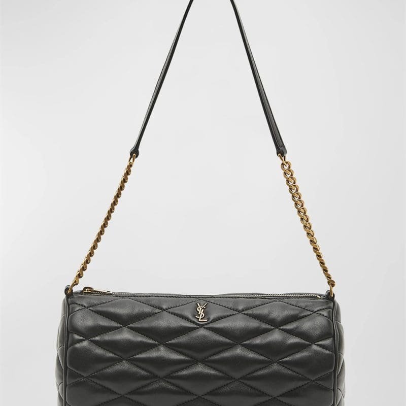 Saint Laurent Sade Medium YSL Tube Shoulder Bag in Quilted Smooth Leather