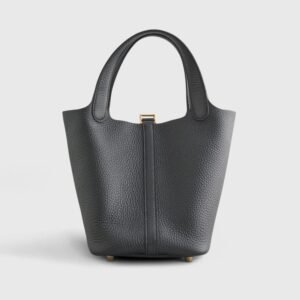 Hermès Picotin 18 Clemence Black Gold Hardware