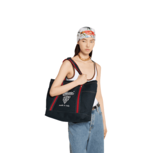 GUCCI PRINTED CANVAS LARGE TOTE BAG