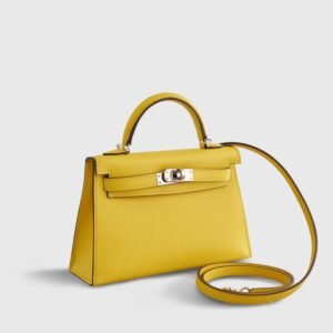 Hermès Kelly Mini Epsom Jaune de Naples Palladium Hardware
