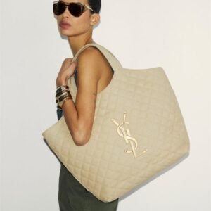 Saint Laurent Nubuck Suede Quilted Maxi Icare Shopping