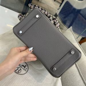 Hermès Birkin 25 Gris Meyer Togo Leather Palladium Hardware