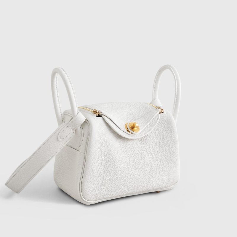 Hermès Lindy 20 Calfskin New White Gold Hardware