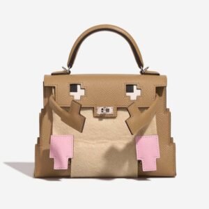 Hermès Kellydole Picto Epsom Chai / Mauve / Terre Battue / Celeste