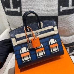 Hermès Faubourg Birkin 20 Bleu Marine