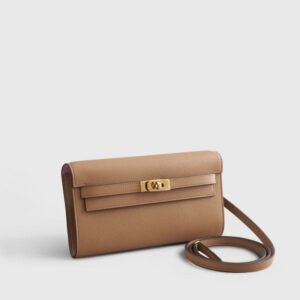 Hermès Kelly To Go Epsom Biscuit/Mauve Sylvester Gold Hardware