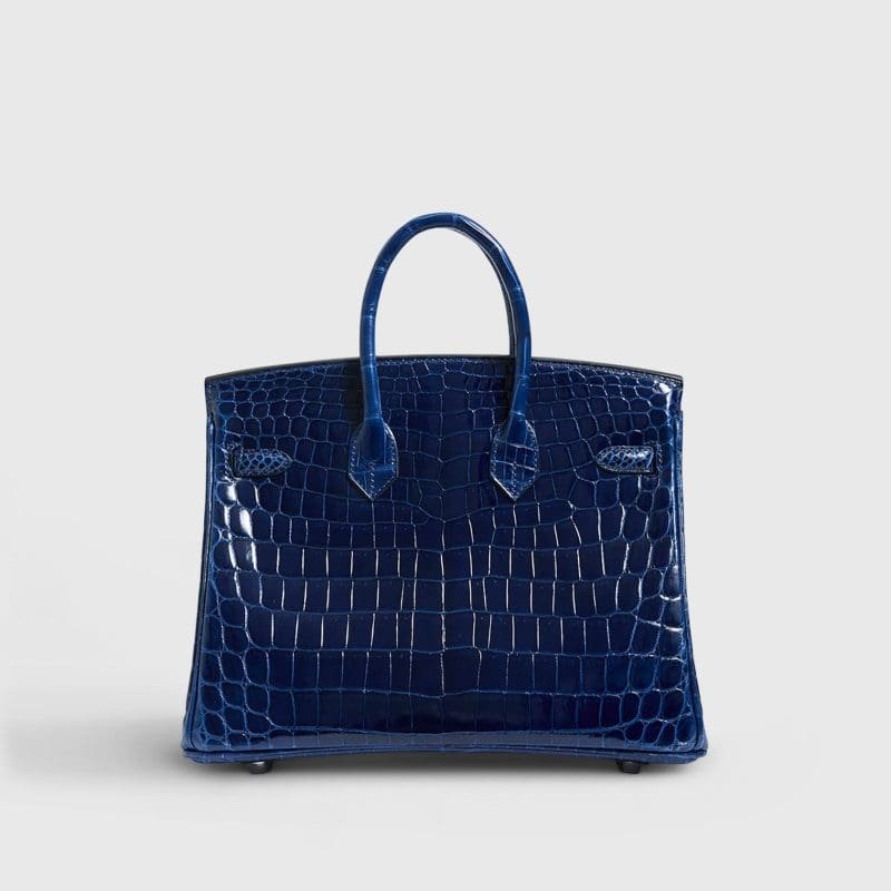 Hermès Birkin 25 Shiny Nilo Blue Sapphire Palladium Hardware