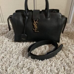 Saint Laurent Downtown Baby Cabas In Smooth And Crocodile Emboss