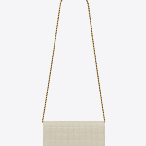 SAINT LAURENT LAMBSKIN CASSANDRE CHAIN WALLET