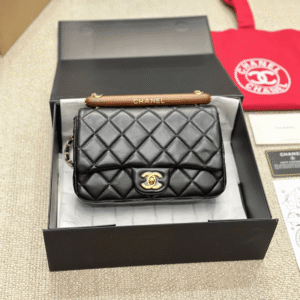 CHANEL SMALL FLAP BAG WITH TOP HANDLE