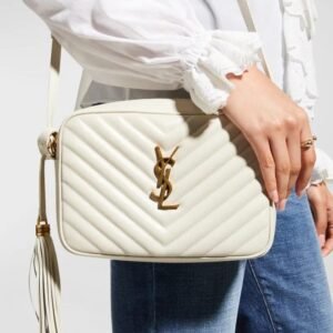 Saint Laurent Lou Medium YSL Camera Bag with Tassel in Quilted Leather
