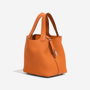 Hermès Picotin 18 Clémence Orange (silver hardware)