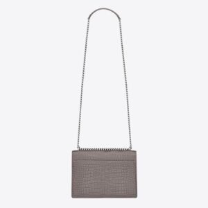 Saint Laurent Sunset Medium In Crocodile Embossed Shiny Leather