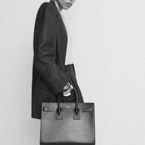 Saint Laurent Small SAC DE JOUR bag in grained leather