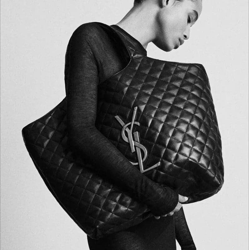 SAINT LAURENT ICARE MAXI SHOPPING BAG IN QUILTED LAMBSKIN