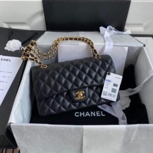 CHANEL CLASSIC HANDBAG Lambskin & Gold Metal